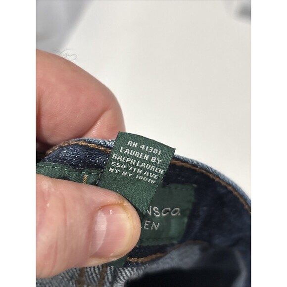 LRL Lauren Jeans Co Ralph Lauren Women's Jeans Size 12p Bootcut Dark Wash - Picture 8 of 16